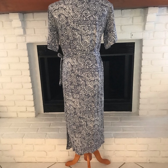 Vintage 90s Passports Pier 1 Imports Full-Wrap belt dress M. - Picture 4 of 8